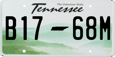 TN license plate B1768M