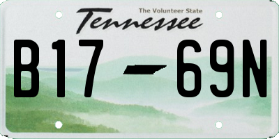 TN license plate B1769N