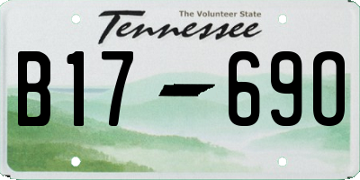 TN license plate B1769O