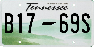 TN license plate B1769S