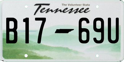TN license plate B1769U
