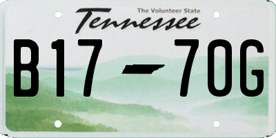 TN license plate B1770G