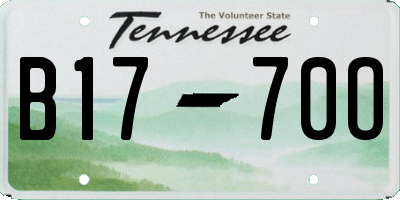TN license plate B1770O
