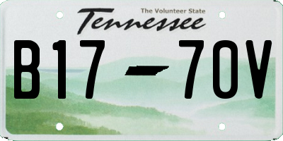 TN license plate B1770V