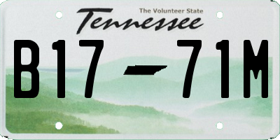 TN license plate B1771M