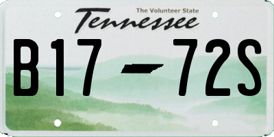 TN license plate B1772S