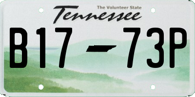 TN license plate B1773P