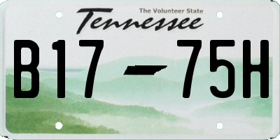 TN license plate B1775H