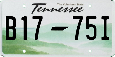 TN license plate B1775I