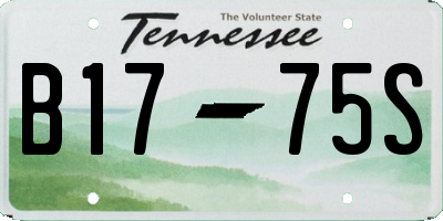 TN license plate B1775S