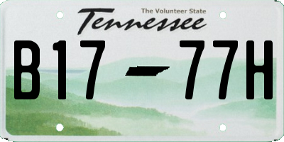 TN license plate B1777H