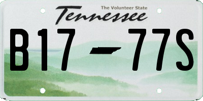 TN license plate B1777S