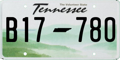 TN license plate B1778O