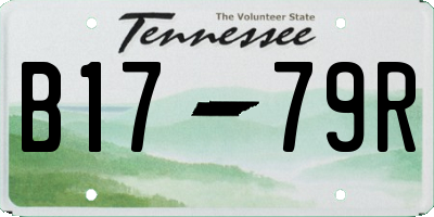 TN license plate B1779R