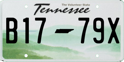 TN license plate B1779X