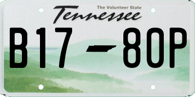 TN license plate B1780P