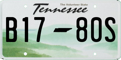 TN license plate B1780S