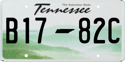 TN license plate B1782C
