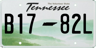 TN license plate B1782L