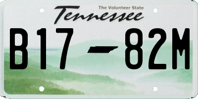 TN license plate B1782M