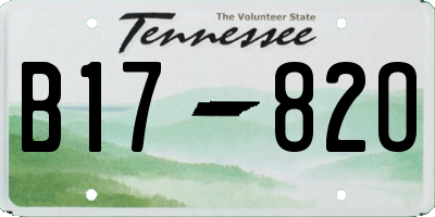 TN license plate B1782O