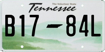 TN license plate B1784L