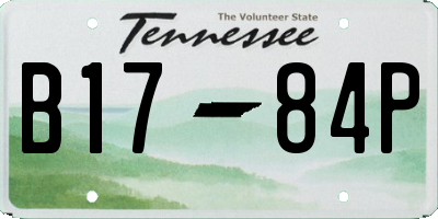 TN license plate B1784P