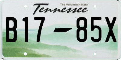 TN license plate B1785X
