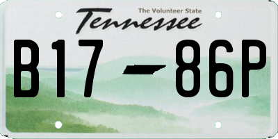 TN license plate B1786P