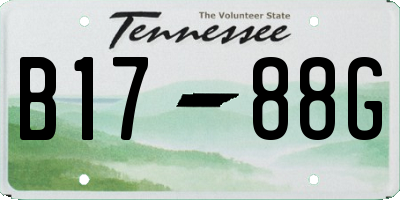 TN license plate B1788G