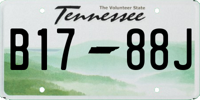 TN license plate B1788J