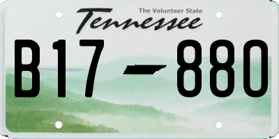 TN license plate B1788O