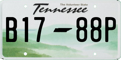 TN license plate B1788P