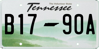 TN license plate B1790A