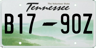 TN license plate B1790Z
