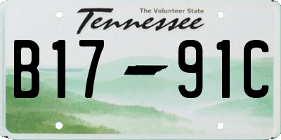 TN license plate B1791C
