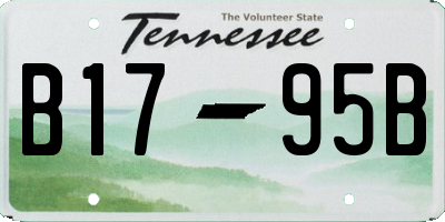 TN license plate B1795B