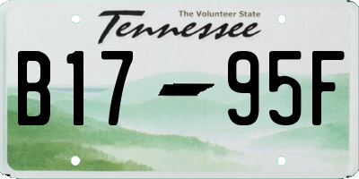 TN license plate B1795F