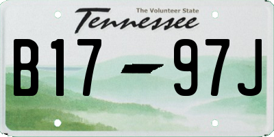 TN license plate B1797J
