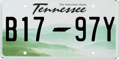 TN license plate B1797Y