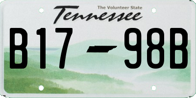 TN license plate B1798B