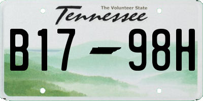 TN license plate B1798H
