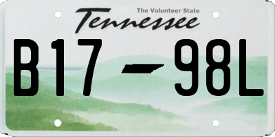 TN license plate B1798L