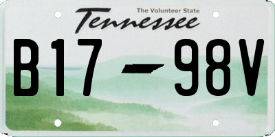 TN license plate B1798V