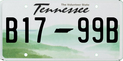 TN license plate B1799B