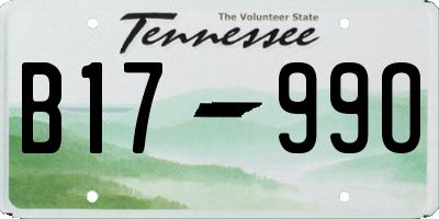 TN license plate B1799O