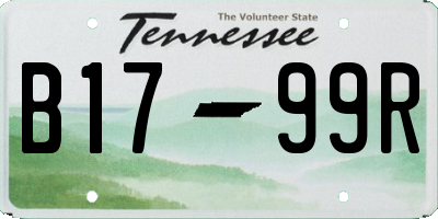 TN license plate B1799R