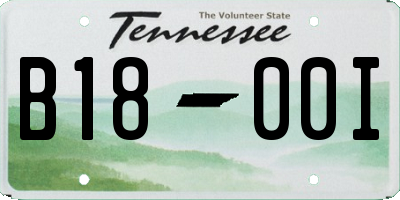 TN license plate B1800I