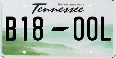 TN license plate B1800L