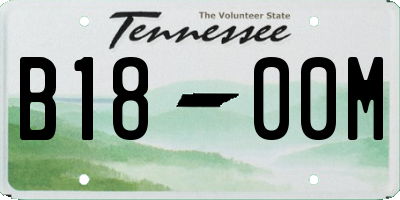 TN license plate B1800M